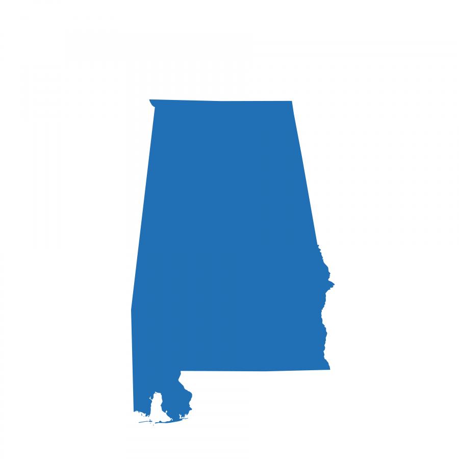 Alabama state outline